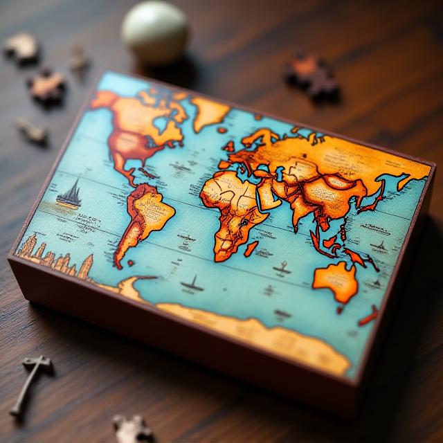 アンティーク地図パズル